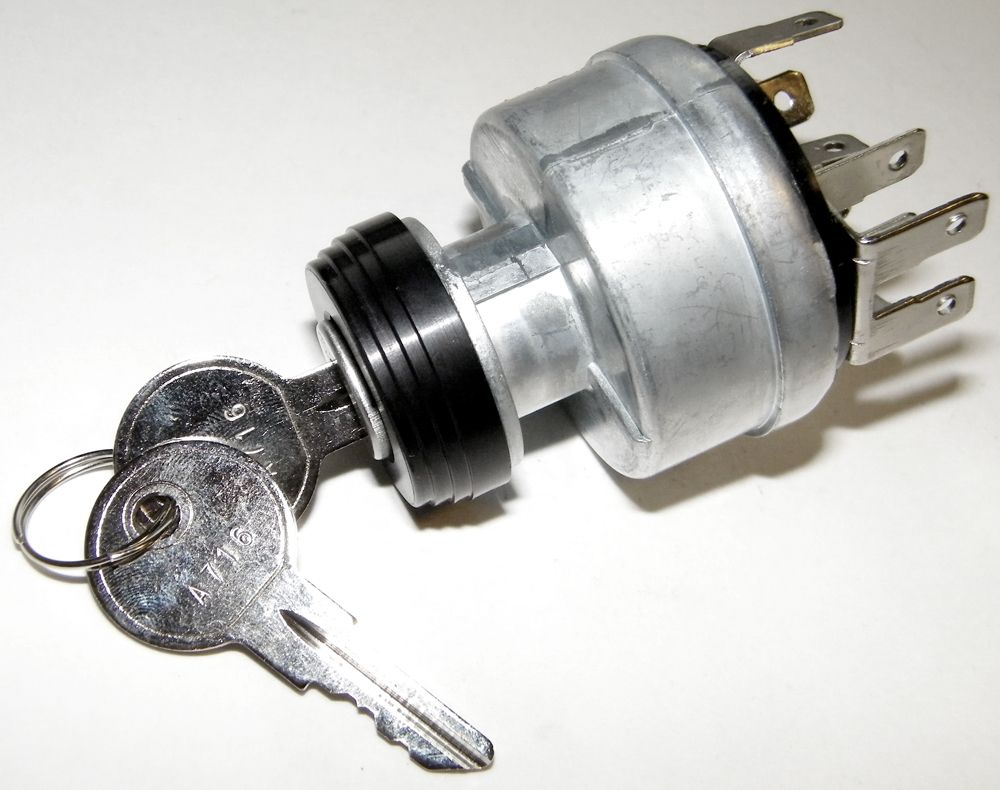 SO CAL KEYED IGNITION SWITCH BLACK KNOB HOT RAT ROD VTG STYLE DASH